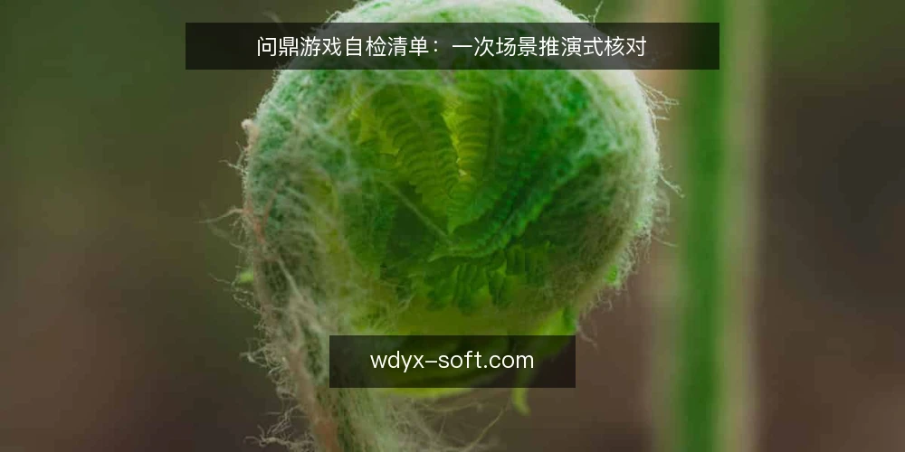 问鼎游戏自检清单:一次场景推演式核对 — 先设一个场景:谁在什么时候需要核对 配图
